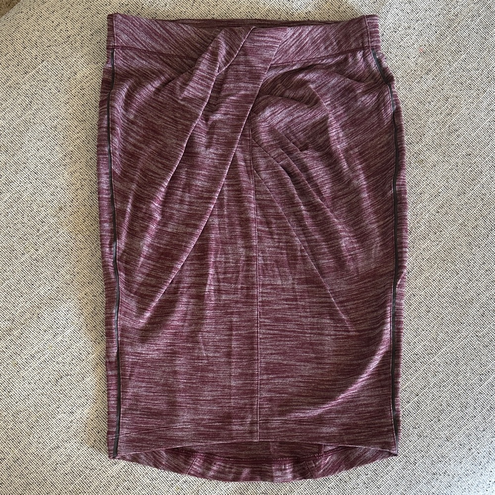 Lululemon Athletica Burgundy Pencil Skirt